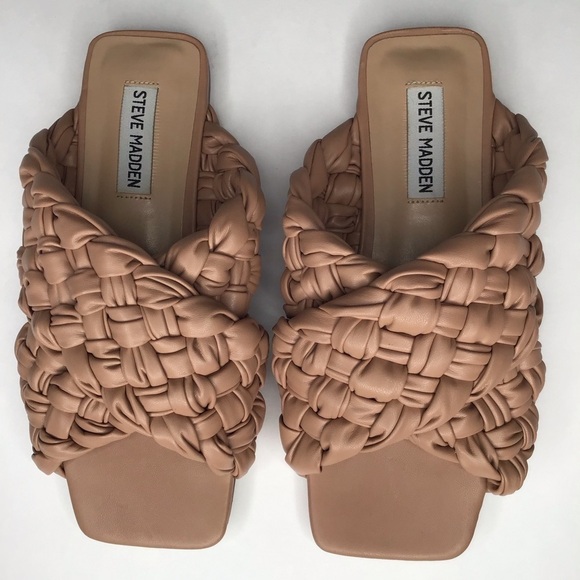 STEVE MADDEN Marina Slide Sandal in Light Brown. - Picture 11 of 16